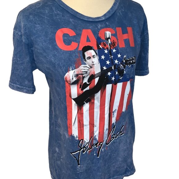 NWT - Licensed Character Johnny Cash Flag Tee - Picture 3 of 7